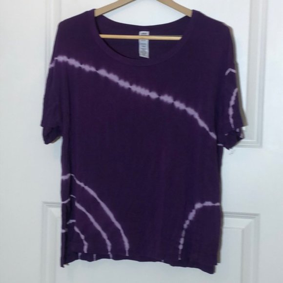 Joy Lab Tye Dye Purple Workout Top Small - Picture 2 of 5